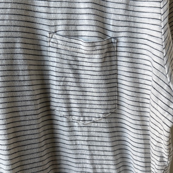 MARINE LAYER T Shirt Saddle Hem Striped Pocket Tee Casual Basic Men's M L - Picture 3 of 7